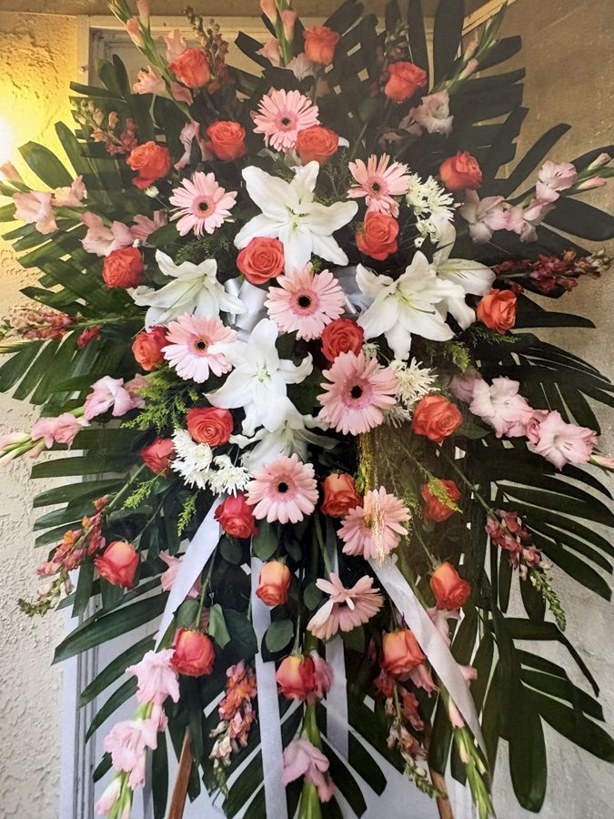 丧礼花艺作品