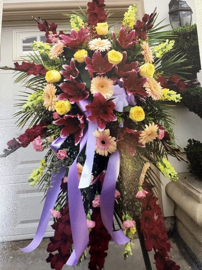 丧礼花艺作品